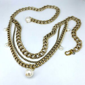 Bronze Pearls-Chain Belt
